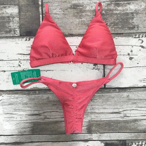 Fixed Style Bikini Set - Toasted Pink