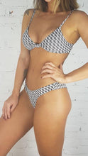 Load image into Gallery viewer, Moana Bikini Set - Knot Top - Black and White