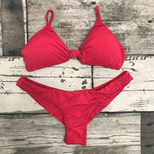 Load image into Gallery viewer, Moana Bikini Set - Knot Top - Cherry