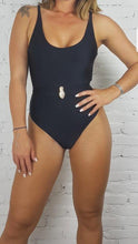Load image into Gallery viewer, Open Back One Piece - Black - Removable Belt
