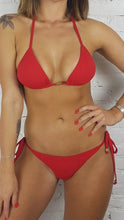 Load image into Gallery viewer, Triangle Tie Bikini Set - Ribbed - Cherry