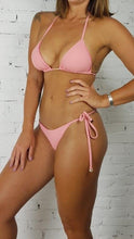 Load image into Gallery viewer, Triangle Tie Bikini Set - Ribbed - Toasted Pink