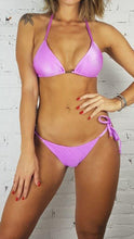 Load image into Gallery viewer, Triangle Tie Bikini Set - Ribbed Purple